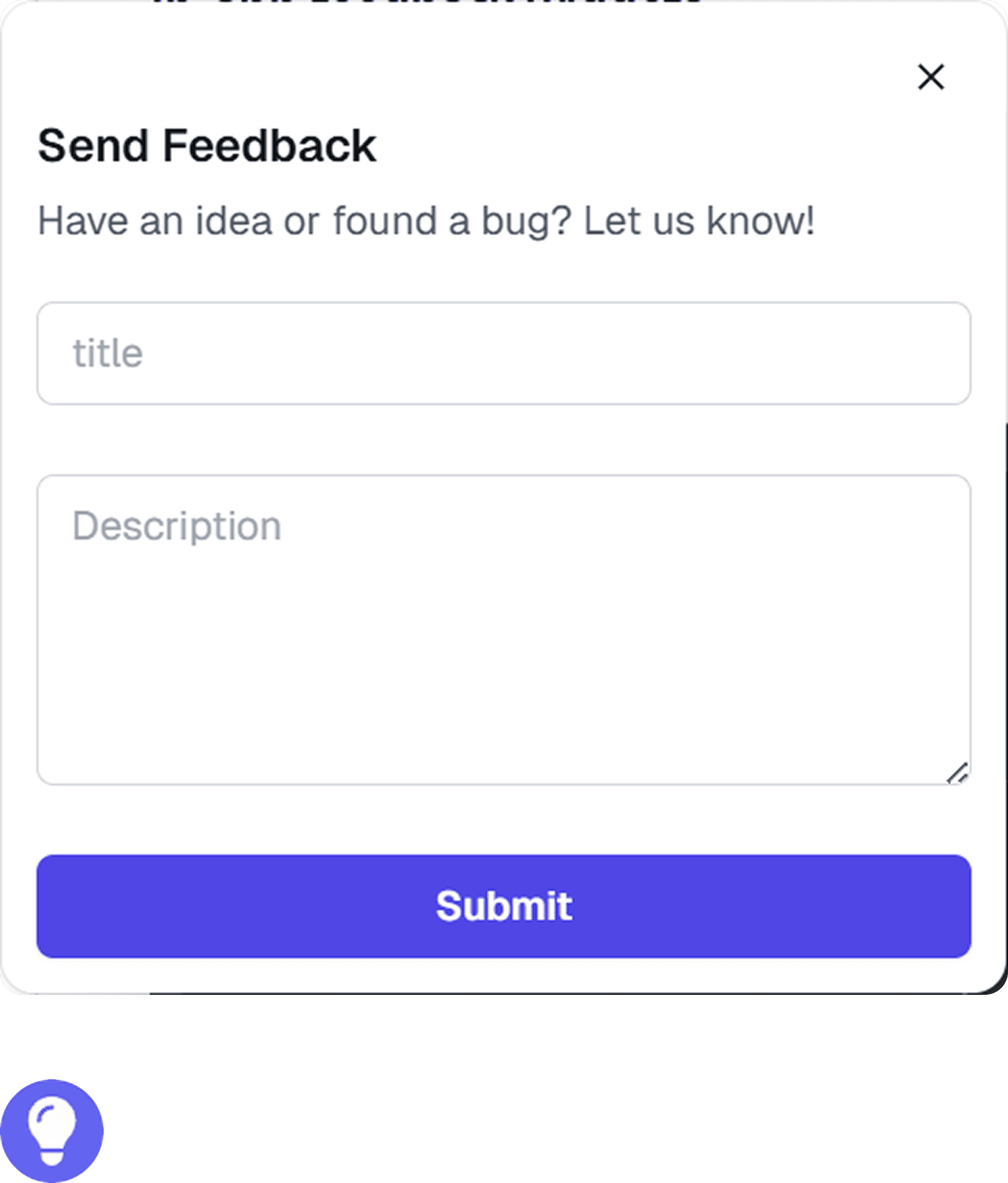 Feedback Widget